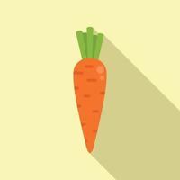 vector plano de icono de zanahoria de jardín fresco. comida deportiva