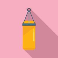 Punching bag icon flat vector. Sport lifestyle vector