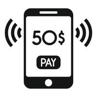 vector simple de icono de pago rápido móvil. servicio digital