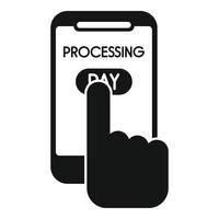 Pay processing icon simple vector. Money payment vector