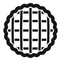 Top view apple pie icon simple vector. Cake dessert vector