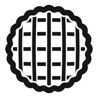 Top view apple pie icon simple vector. Cake dessert vector