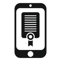 Smartphone course icon simple vector. Online web vector