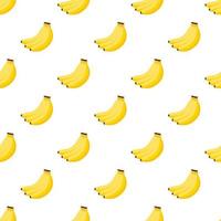 Vector seamless pattern with bananas. Endless illustration with tropical yellow fruits.