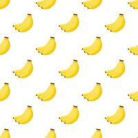 Vector seamless pattern with bananas. Endless illustration with tropical yellow fruits.