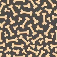 Vector illustration of a pattern of food scraps and bones. Bones for dogs. Seamless pattern.