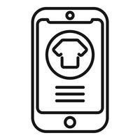 Smartphone store icon outline vector. Web card vector