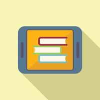 Tablet book icon flat vector. Online people vector