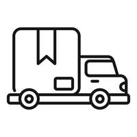 Parcel truck delivery icon outline vector. Online shop vector