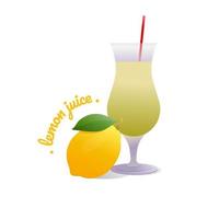 Lemon Juice Modern style vector illustration.