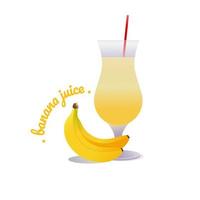 Banana Juice Modern style vector illustration.