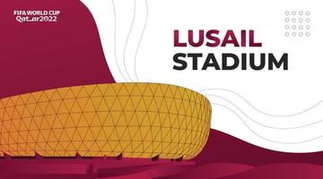 lusail estadio qatar copa del mundo 2022 diseño de vector de fondo