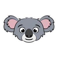 color image of koala head. Good use for symbol, mascot, icon, avatar, tattoo,T-Shirt design, logo or any design. vector
