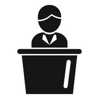 Speaker tribune icon simple vector. Speech podium vector