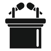 Speaker stand icon simple vector. Podium speech vector