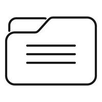 Report business folder icon outline vector. Document data vector