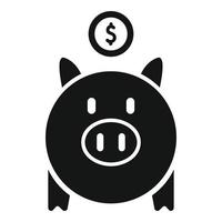 Digital piggy bank icon simple vector. Finance payment vector