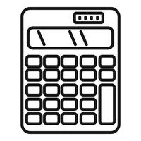 Finance calculator icon outline vector. Bank payment vector