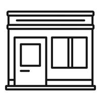 Street restaurant icon outline vector. Food cafe vector