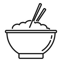 Ramen food icon outline vector. Bowl noodle vector