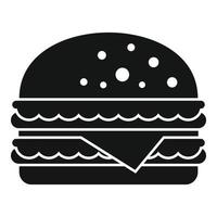 Burger icon simple vector. Bun sandwich vector