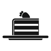 Piece cake icon simple vector. Slice cheesecake vector