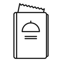 Restaurant menu icon outline vector. Food cafe vector