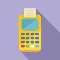 pos terminal icono vector plano. pago financiero