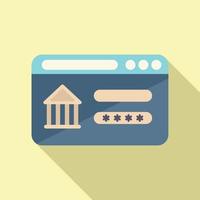 Web banking icon flat vector. Payment service vector