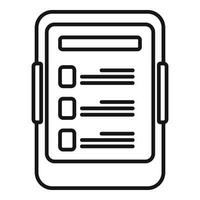 Ebook tablet icon outline vector. Digital book vector