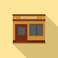 Street restaurant icon flat vector. Food cafe vector