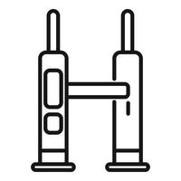 Car lift technician icon outline vector. Auto service vector