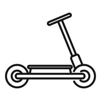 vector de contorno de icono de scooter eléctrico moderno. patear bicicleta