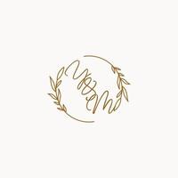 YM wedding initials logo design vector