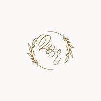 QE wedding initials logo design vector