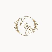 VB wedding initials logo design vector