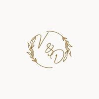 VD wedding initials logo design vector