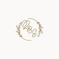 QS wedding initials logo design vector