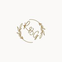 RG wedding initials logo design vector