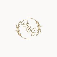 OS wedding initials logo design vector