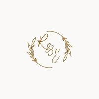 RE wedding initials logo design vector
