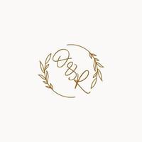 OR wedding initials logo design vector