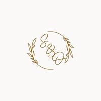 SO wedding initials logo design vector