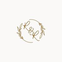 RR wedding initials logo design vector