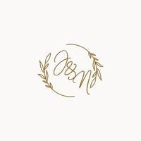 JN wedding initials logo design vector