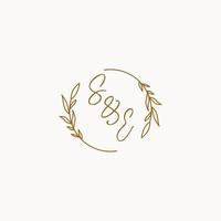 SE wedding initials logo design vector