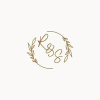 RS wedding initials logo design vector