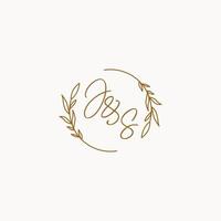 JS wedding initials logo design vector