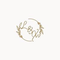 LX wedding initials logo design vector