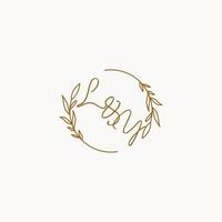 LY wedding initials logo design vector